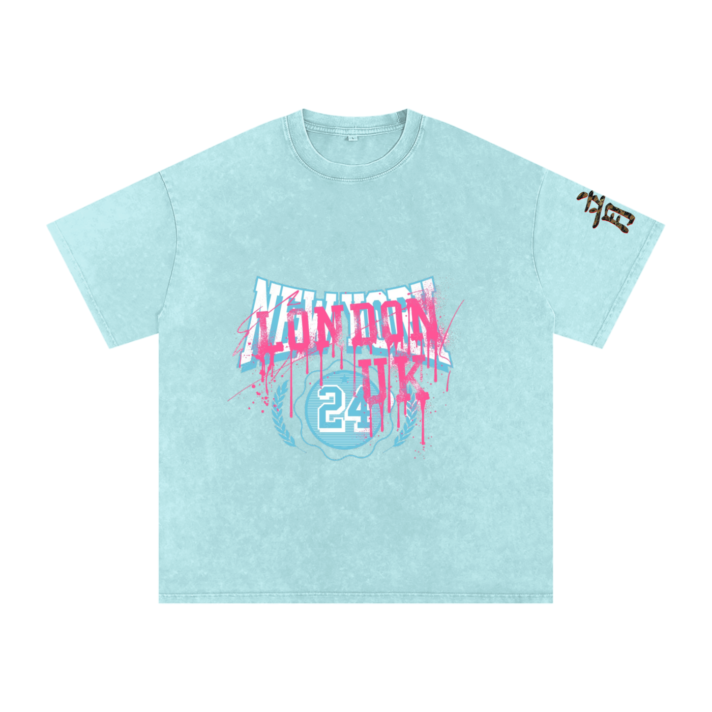 Snow Washed Oversized Cotton T-Shirt