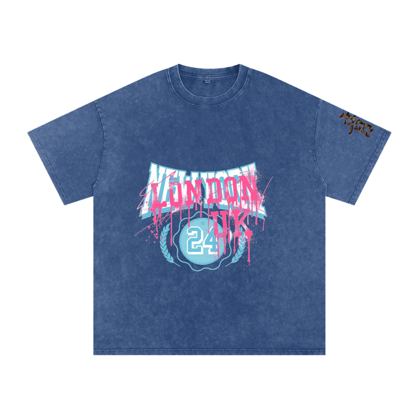 Snow Washed Oversized Cotton T-Shirt