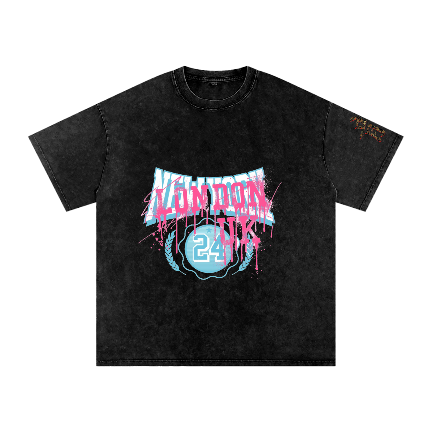 Snow Washed Oversized Cotton T-Shirt