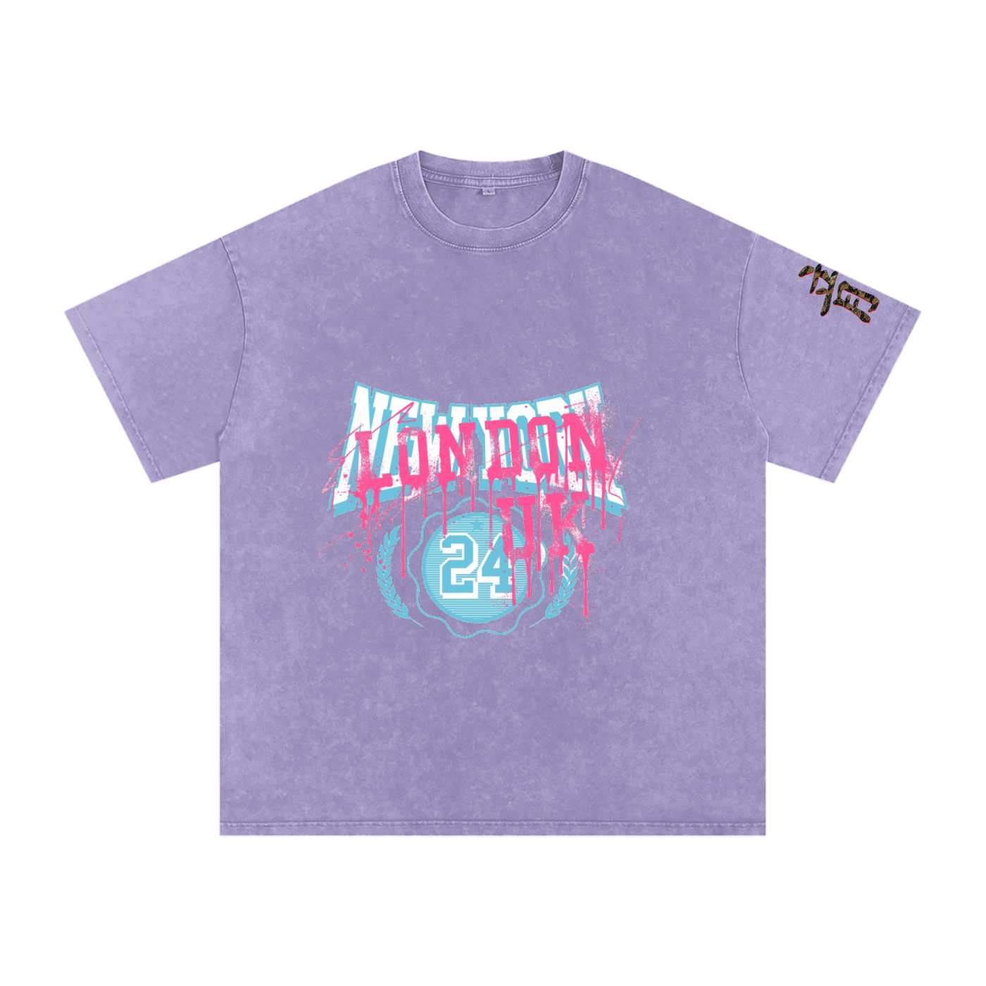 Snow Washed Oversized Cotton T-Shirt